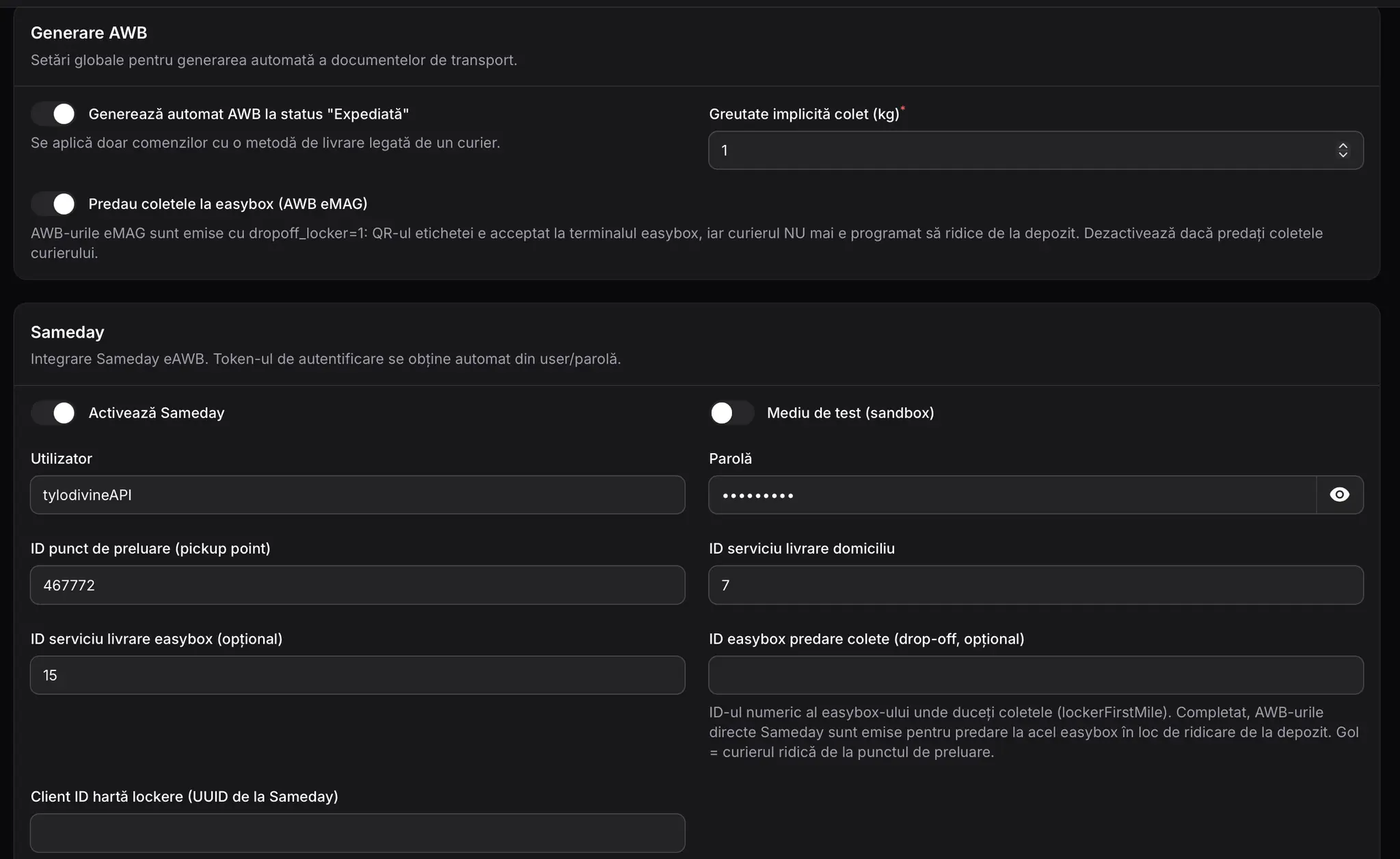 Metodele de livrare disponibile în platforma Aesthia
